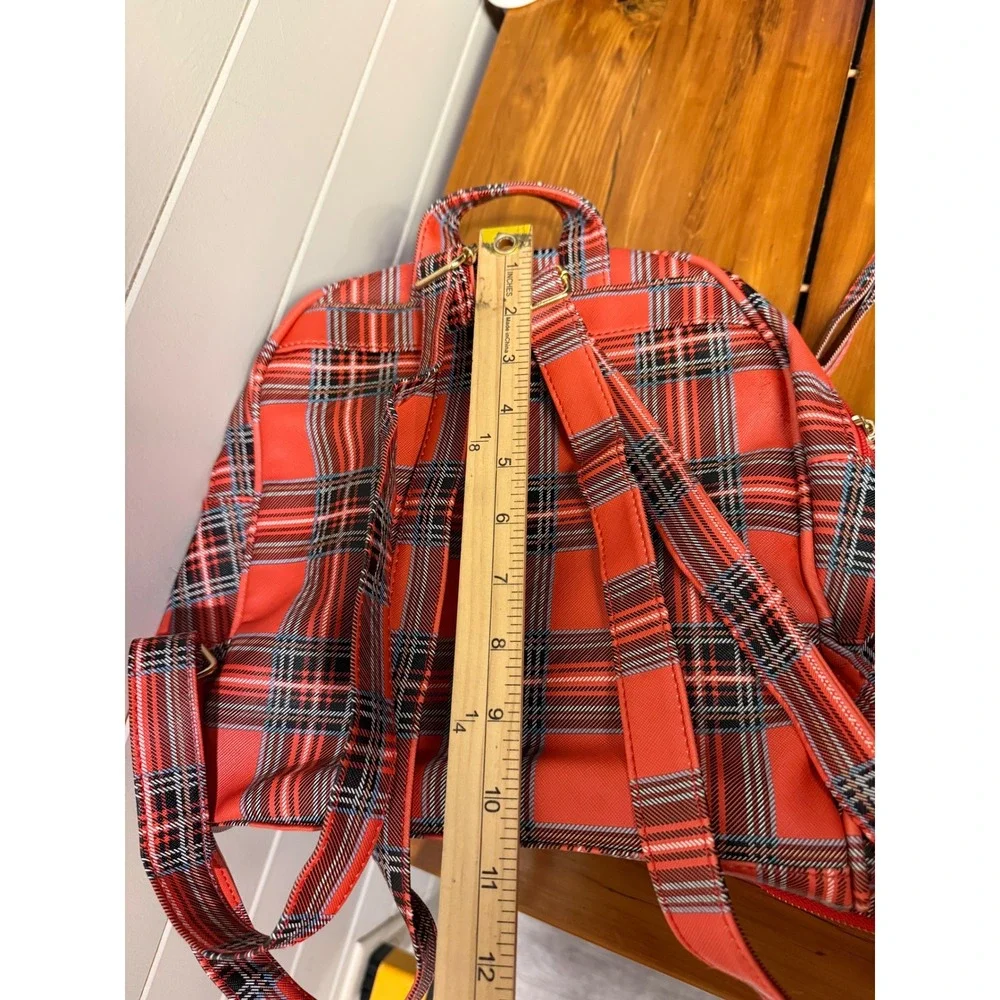 Simply Southern Plaid Backpack and New With Tag Wallet Set Red Black Gray Tartan